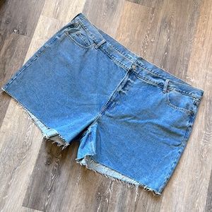 Old Navy Denim Shorts size 28 Slouchy Straight High Rise